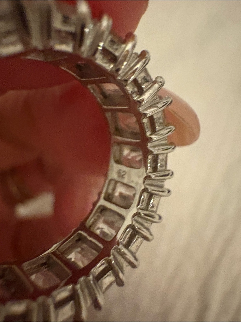 Swarovski Matrix Vittore Clear Crystal Emerald-Cut Eternity Ring in Silver 52 - Picture 6 of 7